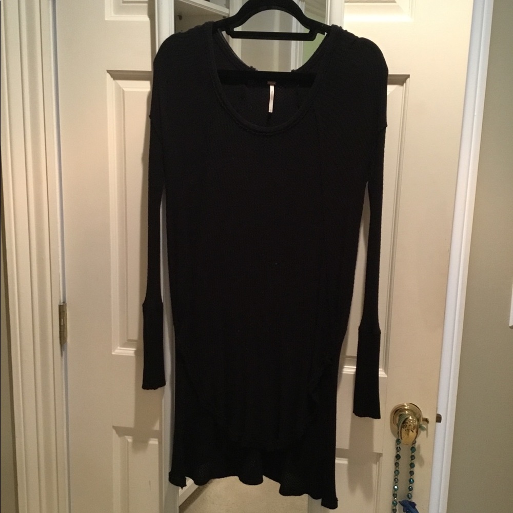 Free people long black sweater